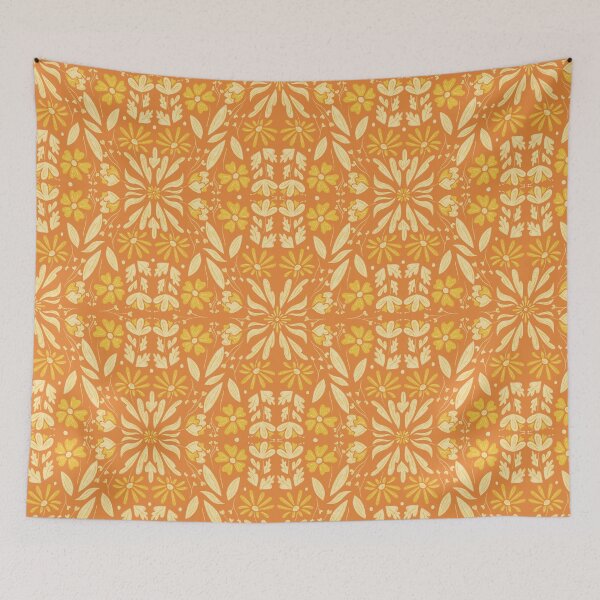 Item preview, Yellow Flora Pattern designed and sold by Sylvi Alexander.