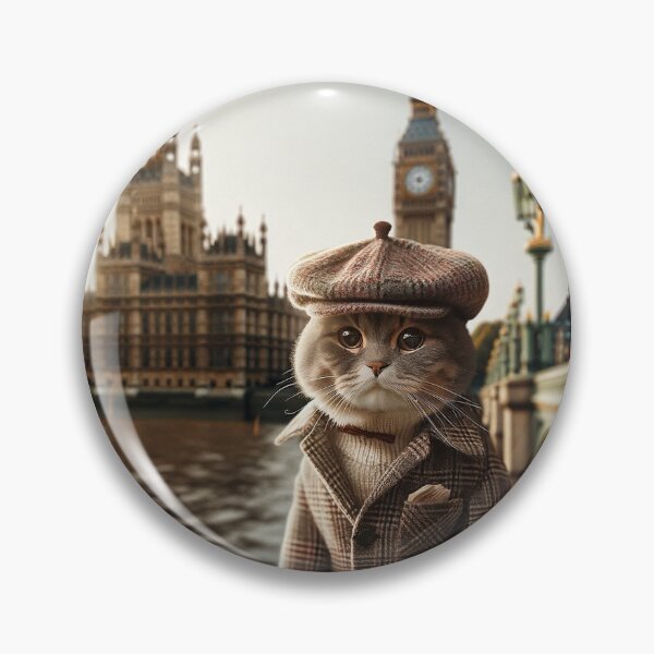 Item preview, Dapper Cat's Stylish Day Out at Big Ben designed and sold by catontheroof.