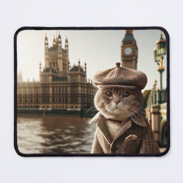 Item preview, Dapper Cat's Stylish Day Out at Big Ben designed and sold by catontheroof.