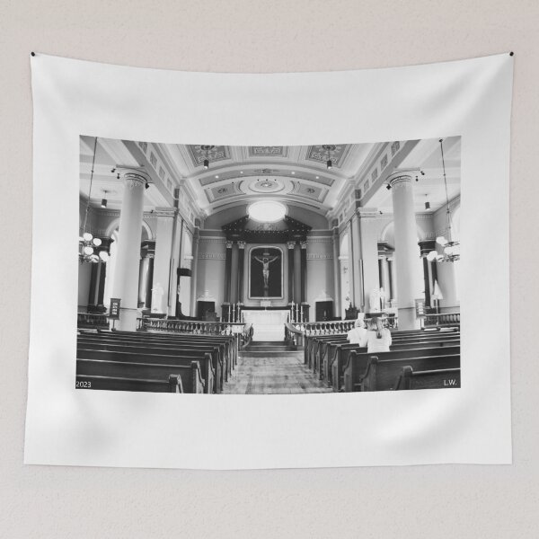 Item preview, Inside Basilica of St. Louis, King of France Black And White designed and sold by LisaWootenPhoto.