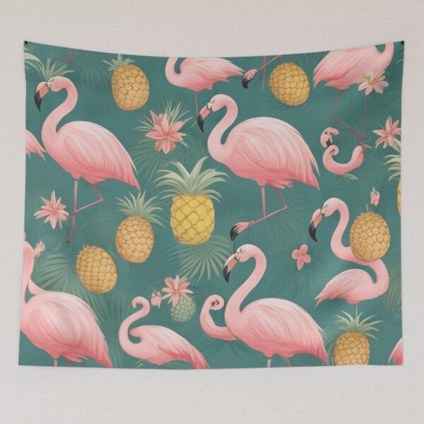 Item preview, Summer Fun: Flamingos and Pineapples Patterns designed and sold by asbno19.