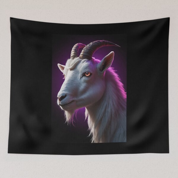 Item preview, Epic goat portrait vaporwave aesthetic designed and sold by ChaosEdits.