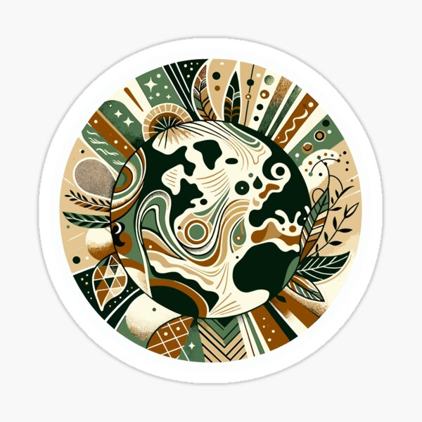 Item preview, Retro Earthy Abstract Vintage Earth Day designed and sold by WildPalette-Art.