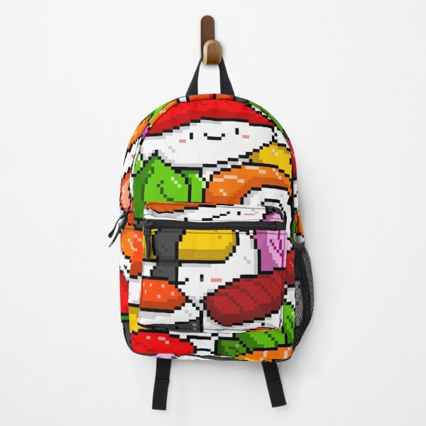Item preview, Kawaii Cute Japanese Sushi Characters Pattern Pixel Art Illustration designed and sold by LVTFCOarts.