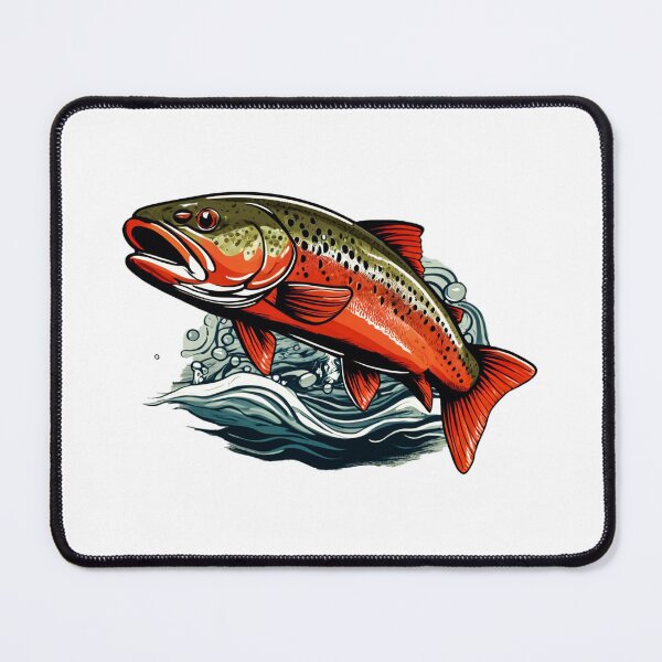 Item preview, trout illustration designed and sold by DesignsHero.