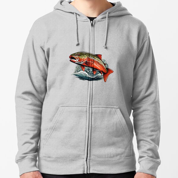 Rainbow Trout MANG - Youth - Hoodie - YM / Pearl Gray