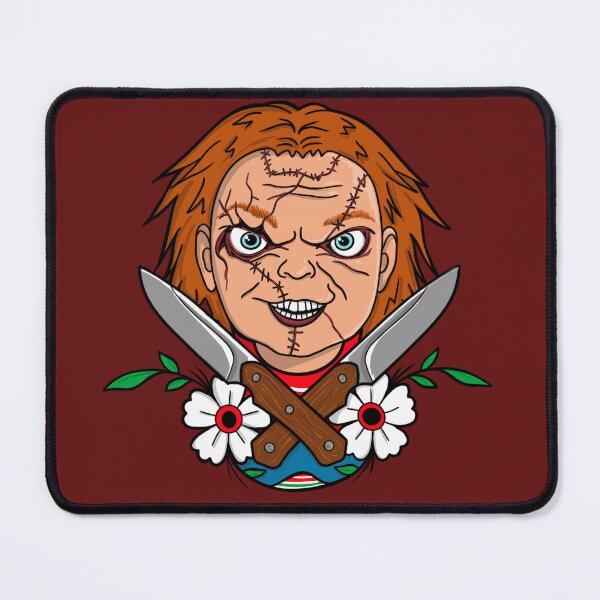 Item preview, Chucky Childs Play knives and flowers tattoo style designed and sold by MistyFigs.
