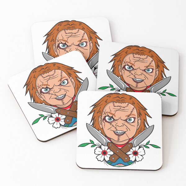 Item preview, Chucky Childs Play knives and flowers tattoo style designed and sold by MistyFigs.