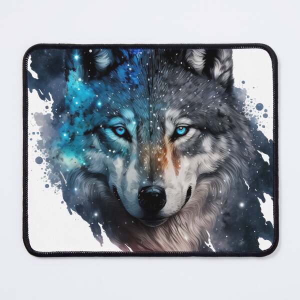 Item preview, Mystical Galaxy Celestial Wolf Silhouette Cosmic Star Night designed and sold by Nicole Creates.