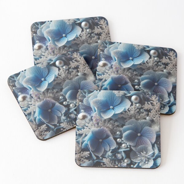 Item preview, Blue Hydrangea Snow Bouquet (3) designed and sold by Gen-Whimsy.