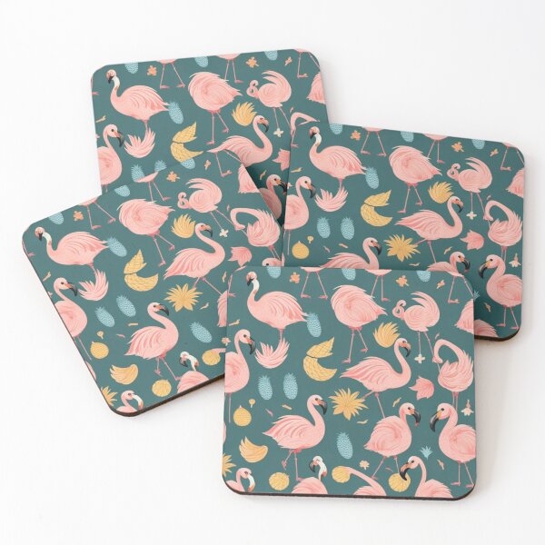 Item preview, Summer Fun: Flamingos and Pineapples Patterns designed and sold by asbno19.