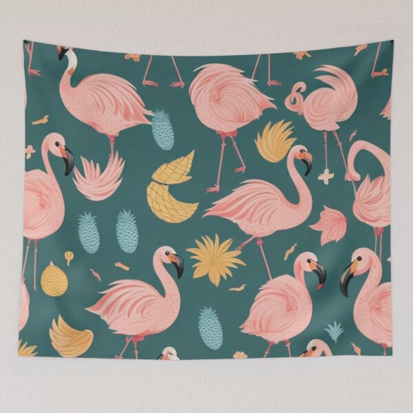 Item preview, Summer Fun: Flamingos and Pineapples Patterns designed and sold by asbno19.