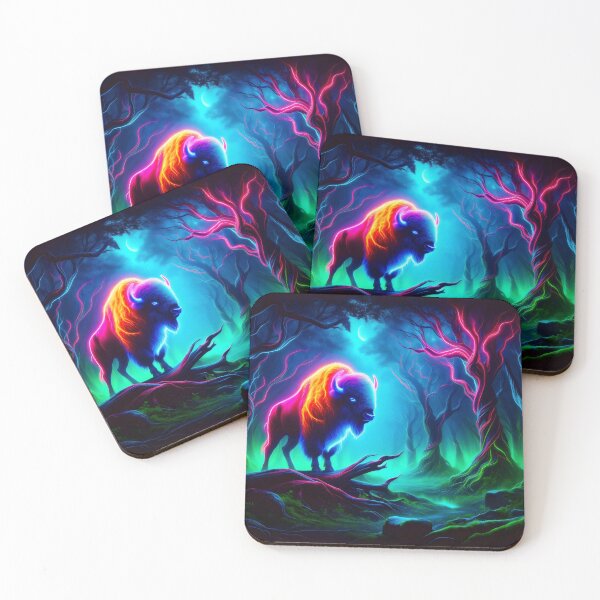 Item preview, Neon Bison  designed and sold by Truck Stop One.