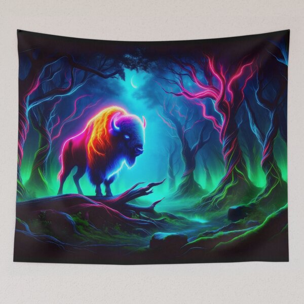 Item preview, Neon Bison  designed and sold by Truck Stop One.