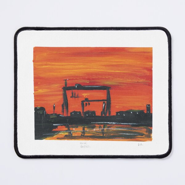 Item preview, Harland & Wolff Cranes in Belfast. Acrylic on paper. designed and sold by DebTheZeb.