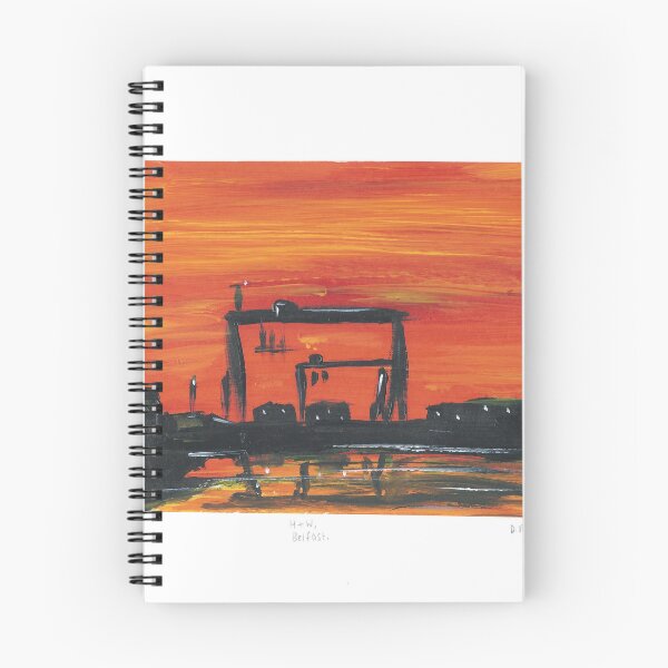 Item preview, Harland & Wolff Cranes in Belfast. Acrylic on paper. designed and sold by DebTheZeb.