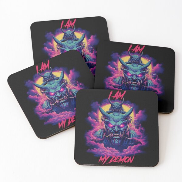 Item preview, I am my demon Synthwave Cyberpunk designed and sold by GlitchGrotesque.