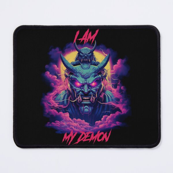 Item preview, I am my demon Synthwave Cyberpunk designed and sold by GlitchGrotesque.