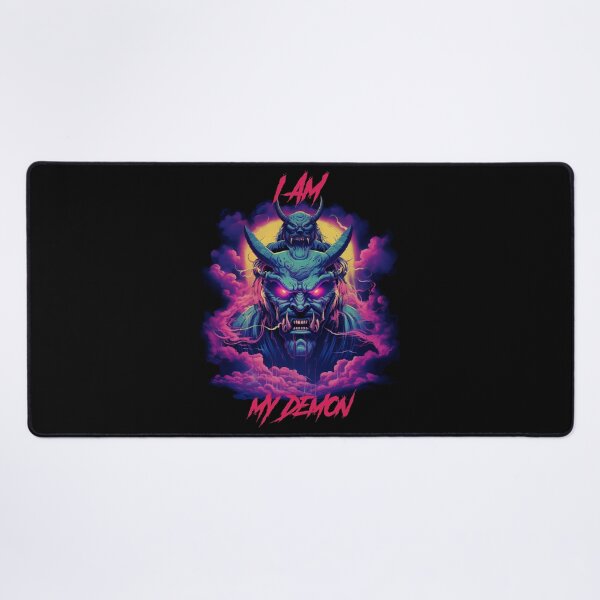 Item preview, I am my demon Synthwave Cyberpunk designed and sold by GlitchGrotesque.