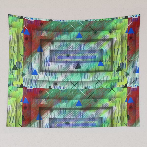 Item preview, Abstract Rectangular Mirror Painting designed and sold by AWADHESH  CHAURASIA.