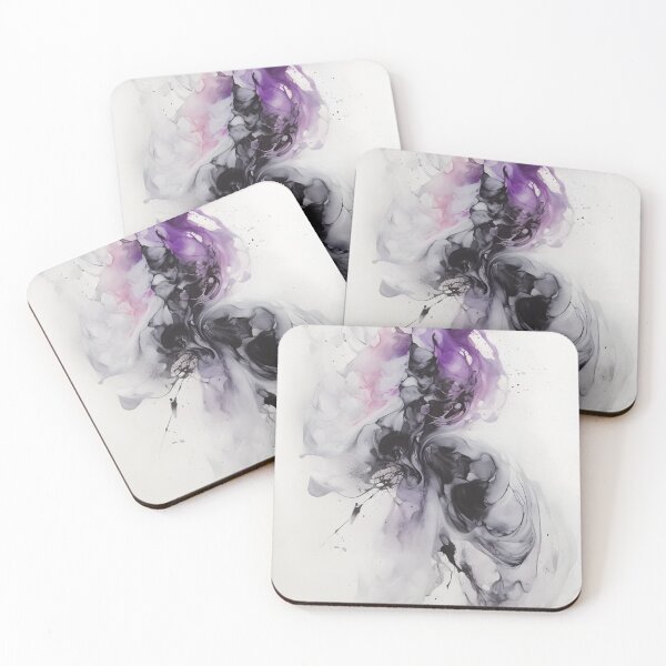 Item preview, Ethereal Flow: Silver and Purple Whispers designed and sold by GodoAbstractArt.