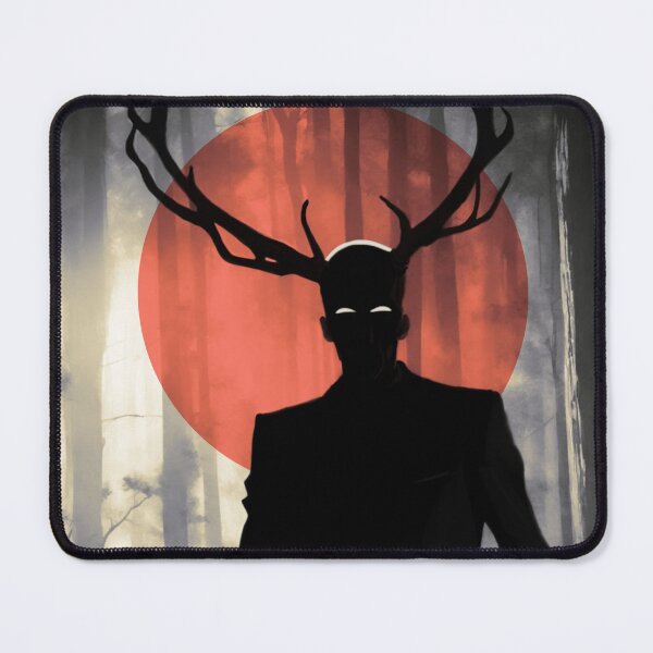Item preview, Hannibal Wendigo with Antlers Red Moon Silhouette designed and sold by orionlodubyal.