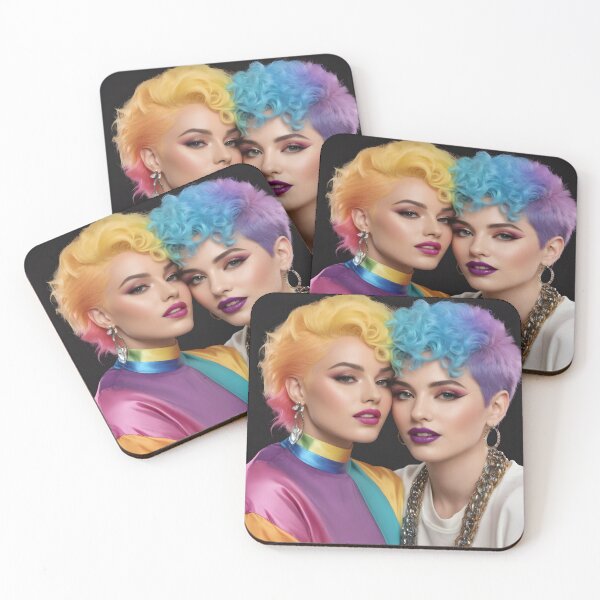 Item preview, Lesbian Couple Vintage Valentine's Day Queer Women LGBTQ designed and sold by whimsiqueer.