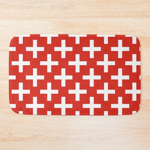 Item preview, Red White Denmark Cross Plus Grid Danish Language Minimalist Clean Modern Geometric Aesthetic Pattern designed and sold by PenguinForests.