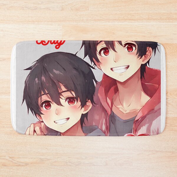 Item preview, Cute Anime Boy Couple wishing "Happy Valentine's Day" - 1 designed and sold by StellaArtz.