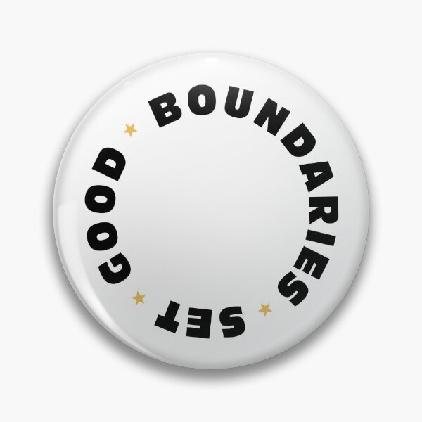 Item preview, SET GOOD BOUNDARIES - circle minimal typography design designed and sold by Sarah Rosie Studios.