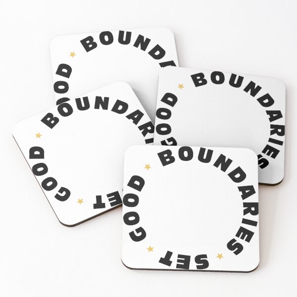 Item preview, SET GOOD BOUNDARIES - circle minimal typography design designed and sold by Sarah Rosie Studios.