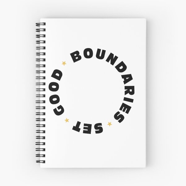 Item preview, SET GOOD BOUNDARIES - circle minimal typography design designed and sold by Sarah Rosie Studios.