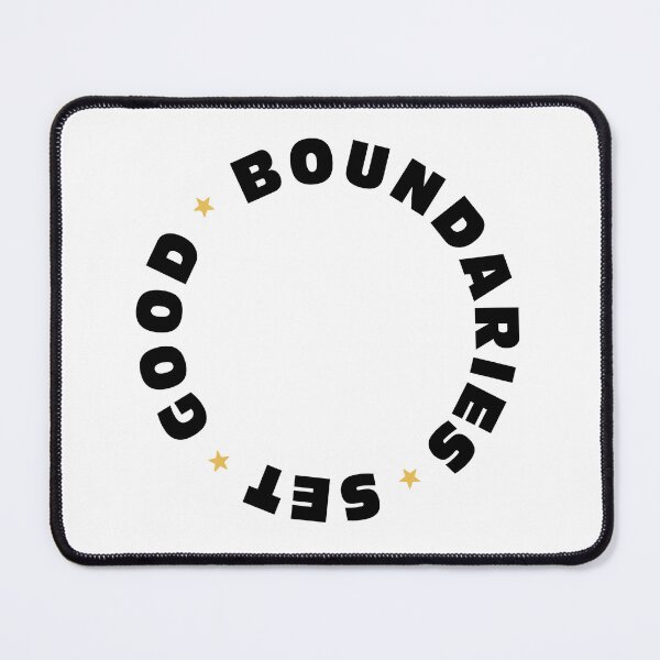 Item preview, SET GOOD BOUNDARIES - circle minimal typography design designed and sold by Sarah Rosie Studios.