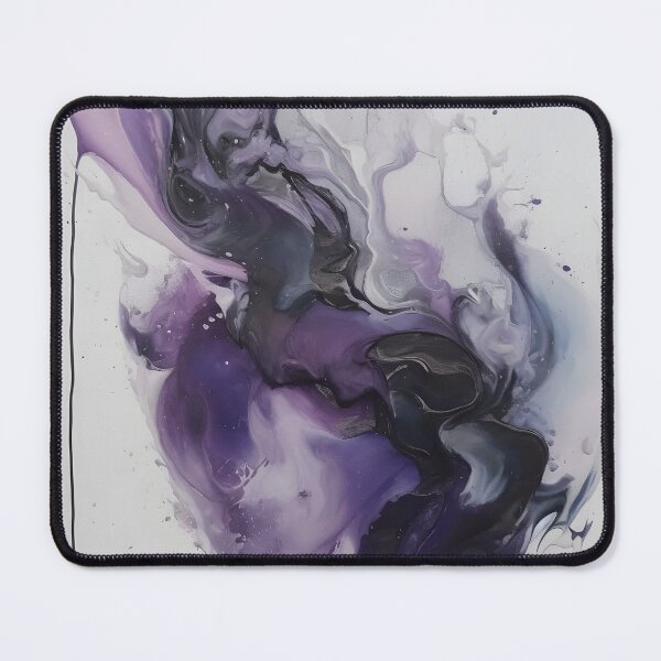 Item preview, Ethereal Fluidity: Silver and Purple Essence designed and sold by GodoAbstractArt.