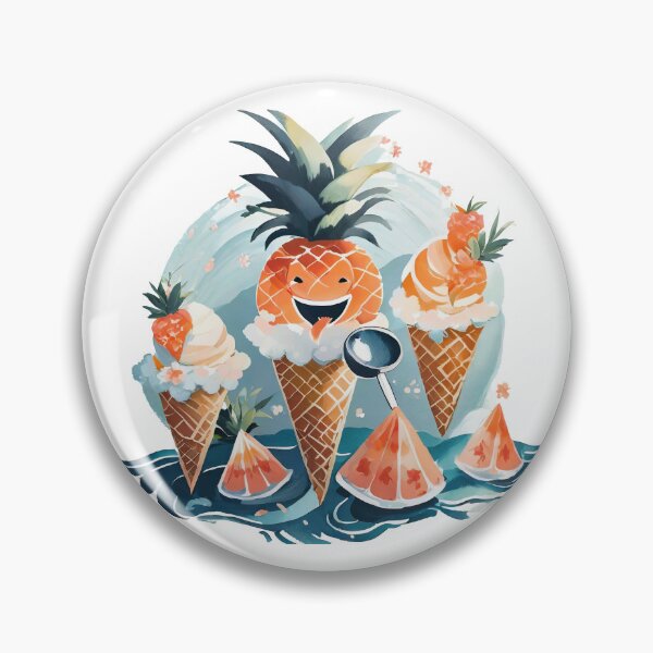 Item preview, Cheerful Pineapple İce-Cream Cones designed and sold by omerfdln34.