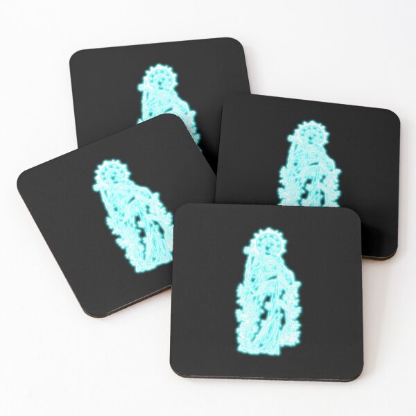 Item preview, Blue Neon Art Virgin Mary designed and sold by lachataigne.