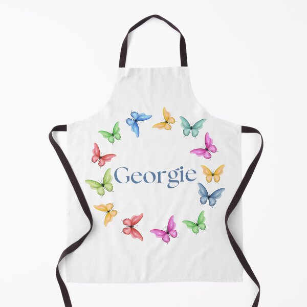 Item preview, Georgie surrounded by colourful butterflies designed and sold by Fionamyles.