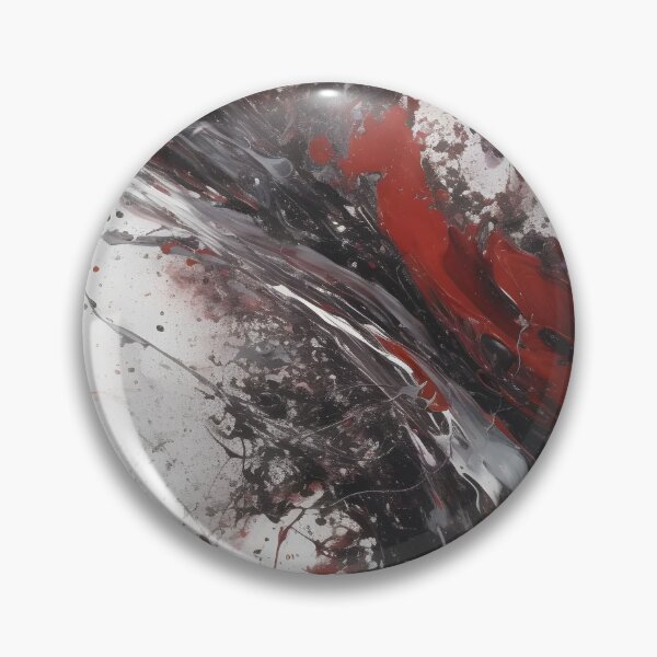 Item preview, Crimson Elegance: Silver and Charcoal Harmony designed and sold by GodoAbstractArt.