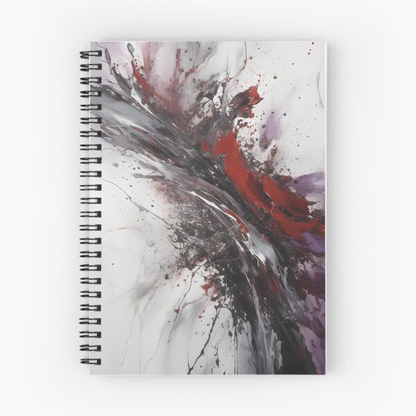 Item preview, Crimson Elegance: Silver and Charcoal Harmony designed and sold by GodoAbstractArt.