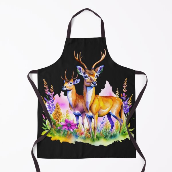 Item preview, Beautiful Deer Bucks in the Spring Watercolor Paint designed and sold by HippieFarms11.