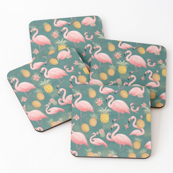 Item preview, Summer Fun: Flamingos and Pineapples Patterns designed and sold by asbno19.