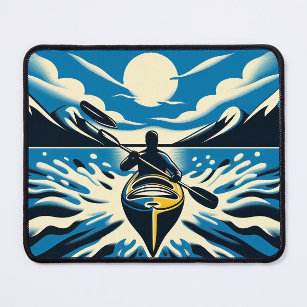 Item preview, Midnight Paddle: The serene beauty of a moonlit kayak run. designed and sold by VistaMar.