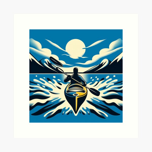 Item preview, Midnight Paddle: The serene beauty of a moonlit kayak run. designed and sold by VistaMar.