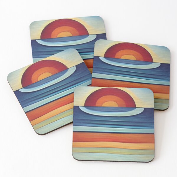 Item preview, Caribbean Sunrise Geometric Art designed and sold by BeagleDesigns.