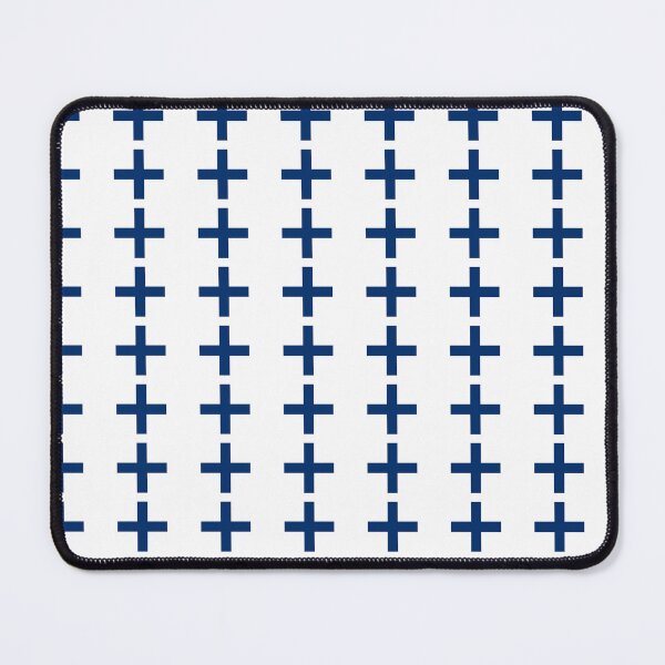 Item preview, Blue White Finland Flag Cross Grid Plus Finnish Language Nordic Clean Calm Pattern designed and sold by PenguinForests.