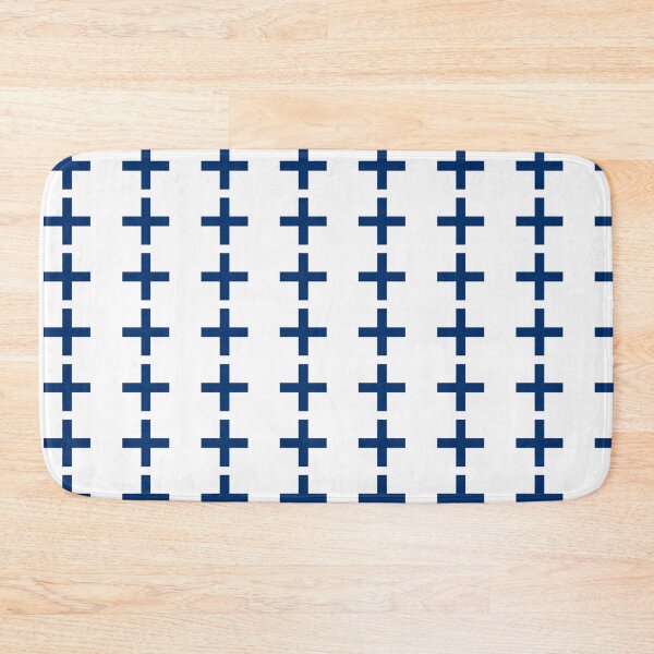 Item preview, Blue White Finland Flag Cross Grid Plus Finnish Language Nordic Clean Calm Pattern designed and sold by PenguinForests.