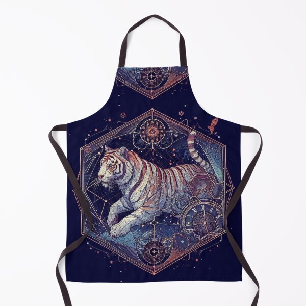 Item preview, Bengal Time White Tiger Blue Eyes Sacred Geometry Classic T-shirt designed and sold by CoffeeIsATrip.