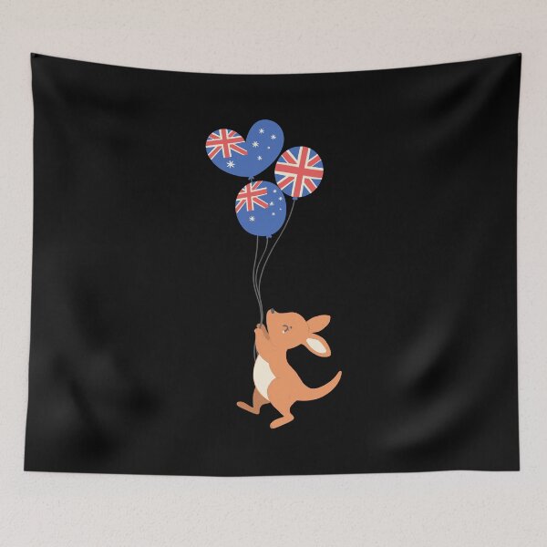 Item preview,  Happy Australia Day baby Kangaroo Australian balloon flag - Australia Day   designed and sold by Smix Pixels.