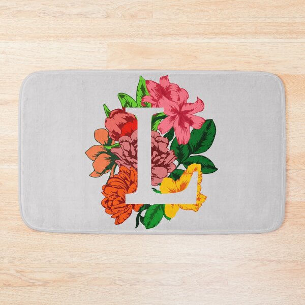Item preview, Capital letter L monogram with peony and lily flower designed and sold by CutieBlue.