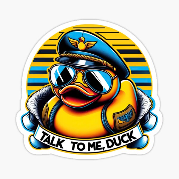 Aviator Debugging Buddy: Talk to Me, Duck Sticker